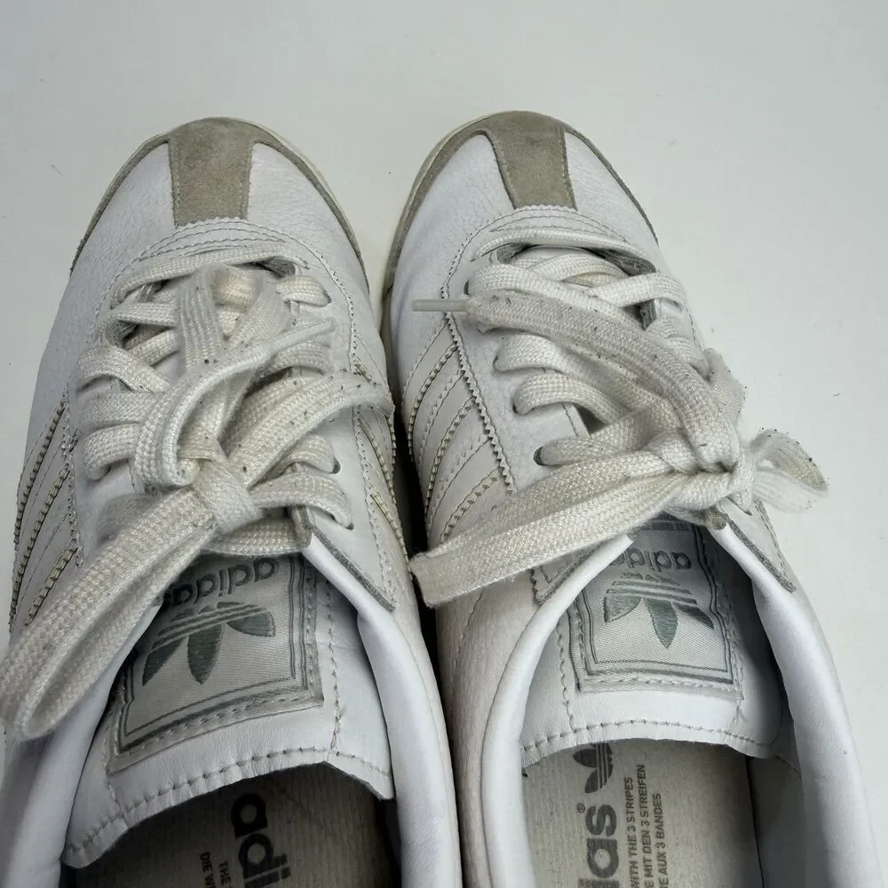 ADIDAS Samoa Mens Shoes Size 13 White Leather Retro Casual Sneakers 133759 Y2K